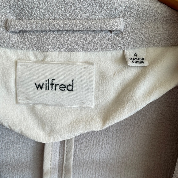 ARITZIA Wilfred Size 4 Chevalier Open Front Jacket Blazer Gray Crepe Lightweight - Picture 2 of 9